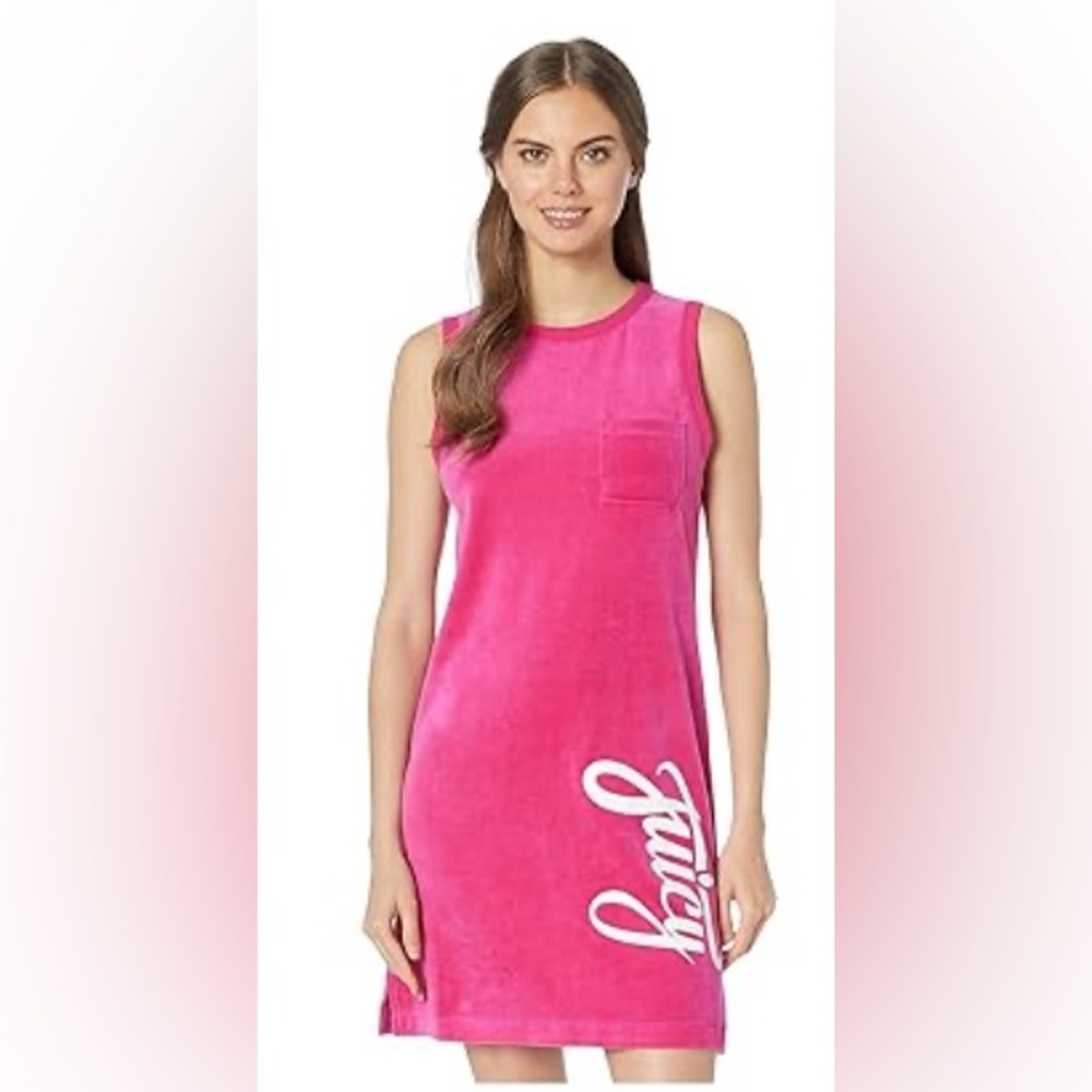 Juicy Couture’s script velour Fuchsia Tank Dress
